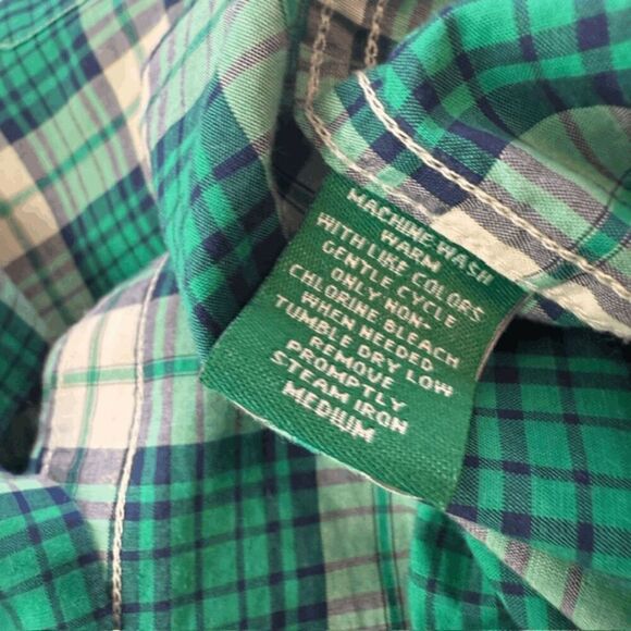 Southern Tide Men's Club Plaid Button Down Shirt Green White Size Medium - Picture 4 of 7